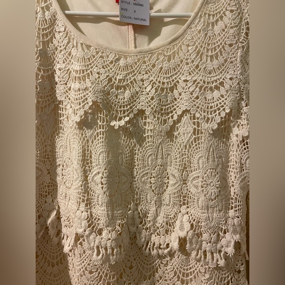 Cristina crocheted lace tunic-small NWT - Picture 3 of 9